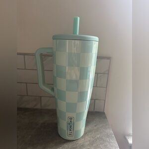 Brumate 40oz Era seafoam checkered tumbler